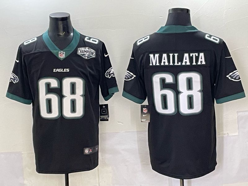 Men Philadelphia Eagles #68 Mailata Black Nike 2025 Limited NFL Jersey 002